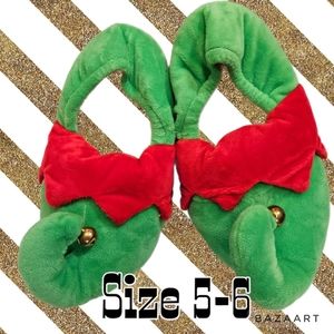 Elf Christmas Slippers Kids 3-5